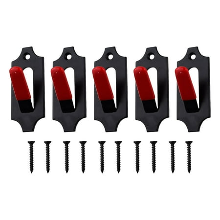 Fzaqwen 5 Pieces European Mounting Hanger Iron Wall Hanger Mounting Heavy Duty Wall Hook 1 Hole Red