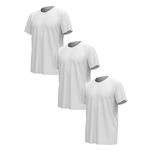Wrangler Undershirt Men's Cotton Stretch Crew Neck Undershirt, S, 3-Pack