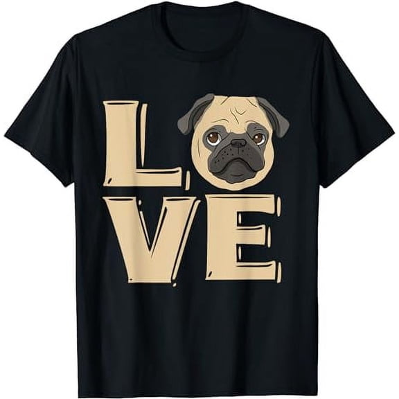 Love Pug Shirt Funny Pug Dog I Love Pugs T Shirt Pug Love T-Shirt