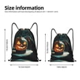 thumbnail image 4 of Drawstring Backpack - Halloween Witch Mysterious Pumpkin Splash Proof Small Drawstring Gym Bag for Women Men, Cinch Sports String Bag Backpack for Travel Swimming Beach, 4 of 8
