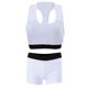 thumbnail image 2 of Moda mujer gimnasio deportes fitness yoga entrenamiento sujetador pantalones cortos traje conjunto blanco XL, 2 of 8