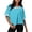 Light Blue, variant on Women Drop Shoulder Tshirts Oversized Crop Workout Tees V Neck Sleeveless Casual Loose Basic Summer Tops, Black S