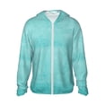 thumbnail image 1 of Fotbe Blue And Turquoise Chaqueta con Protección Solar UPF 50+ para Hombre y Mujer, Camisa con Capucha y Bolsillos-Medium, 1 of 7