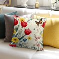 thumbnail image 7 of Pioneer Flower And Butterfly Pillow Covers,Pioneer Flower And Butterfly Throw Pillow Covers 18"×18" ,Living Room Sofa Couch Pillow Covers,Decorative Pillow Covers, 7 of 7