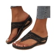 thumbnail image 3 of Willtoo Orthopedic Casual Sandals for Women Arch Support Summer Flat Sandals Wide Non Slip Slip on Hiking Shoes Vacation Beach 2026 New Orthopedic Shoes, 3 of 5