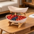 thumbnail image 6 of MMJ Kitchen Appliances Tiered Fruit Basket Stand Countertop Organizer 2 Layer for Fruits Snacks, 6 of 7