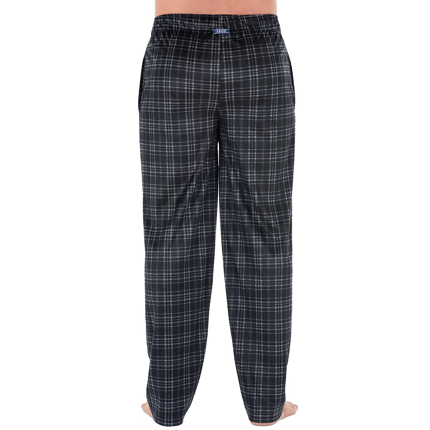 Izod Men's Micro Fleece Pajama Pant in Black, Size Medium - image 3 of 3