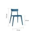 thumbnail image 4 of OFFIHO Silla Kipali Azul para exterior resistente a rayos UV de polipropileno, 4 of 6