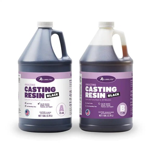 Resina de colada Alumilite Amazing Black 7.6 L (3.8 L Parte A + 3.8 L Parte B)