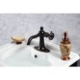 thumbnail image 2 of Kingston Brass KSD354RKXNB Webb One-Handle Single-Hole Bathroom Faucet with Knurled Handle and Push Pop-Up Drain, Naples Bronze, 2 of 7