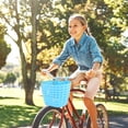 thumbnail image 2 of Aloha 1Pc Children Bike Basket Detachable Plastic Bike Storage Basket for Kids Bike Without Stickers (Sky-blue), 2 of 8
