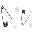 thumbnail image 3 of Safety Pins  Black & White  2 Assorted Sizes  25 Count (Pack of 3), 3 of 6