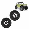 thumbnail image 3 of Wheel Rims Tires Tyre Set, Wear Resistance 1/24 RC Car Rims Tires Tyre Set Antislip Exquisite Excellent  for Axial SCX24 for AXI90081 for AXI00001 Black,Silver, 3 of 8