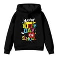 thumbnail image 6 of IWRICH Kids Happy 100th Days of School Hoodies Long Sleeve Lined Hooded Sweatshirts Cute Tops,Size 2-14 Years Black 100, 6 of 7