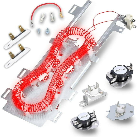 Dryer Heater Heating Element Replacement For Whirlpool WED9200SQ1 WED7800XW0 WED9500TW3 Etc