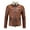 Brown, variant on Mens Winter Jacket Plus Velvet Warm Leather Coats with Pocket Solid Color Zipper Stand-up Collar Long Sleeve Jacket Brown XXL