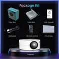 thumbnail image 4 of Projector, 2023 Upgraded Mini Projector, 9500 Lumens Multimedia Home Video Projector, Full Wired Same Screen Phone, 4 of 5
