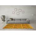 thumbnail image 3 of Ahgly Company Machine Washable Indoor Rectangle Oriental Yellow Traditional Area Rugs, 7' x 10', 3 of 4