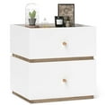 thumbnail image 1 of Costway 1 PCS 2-Drawer Nightstand Modern Bedside Table with Storag Raised Edge for Living Room, 1 of 9