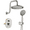 Brushed Nickel, variant on BRIGHT SHOWERS Shower Faucet Set, Shower Heads System with Rainfall Shower Head and Handheld Showerhead Combo, Shower Valve and Trim Kit, Wall Mounted Shower Holder and 79" Shower Hose, Brushed Nickel