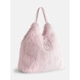 thumbnail image 2 of Madden NYC Women's Faux Fur Tote Bag, Pink, 2 of 5