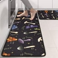 thumbnail image 2 of Kitchen Rugs Sets Of 2,Red Mushroom Flower Black Pattern Anti Fatigue Kitchen Mat Rugs Non Slip Washable,Decorative Kitchen Floor Mats for Kitchen,Sink,Laundry,17"x47"+17"x47", 2 of 5