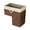 Brown, variant on Eqslft Stair Baskets for Carpeted and Wooden Stairs – 16”L x 10”W x 16”H Foldable Staircase Basket with Handles, Stair Step Storage Organizer