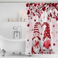 thumbnail image 4 of Valentines Waterproof Fabric Shower Curtain, Love Heart Tree Red Gnomes Waterproof Fabric Shower Curtain for Bathroom Curtains Bathtubs Hotel Washable Shower Curtains with 12 Hooks Long 72x78in, 4 of 8