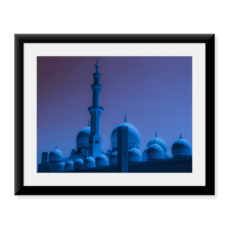 Framed Art Print, Sheikh Zayed Grand Mosque by Artographie, 17-7/8" x 21-7/8"