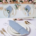 thumbnail image 2 of Pure Light Blue Cloth Napkins, Simple Solid Color Washable and Reusable Dinner Napkins Set of 8, Table Napkin for Kitchen Party Birthday Wedding Hotel Housewarming 20"x20", 2 of 8