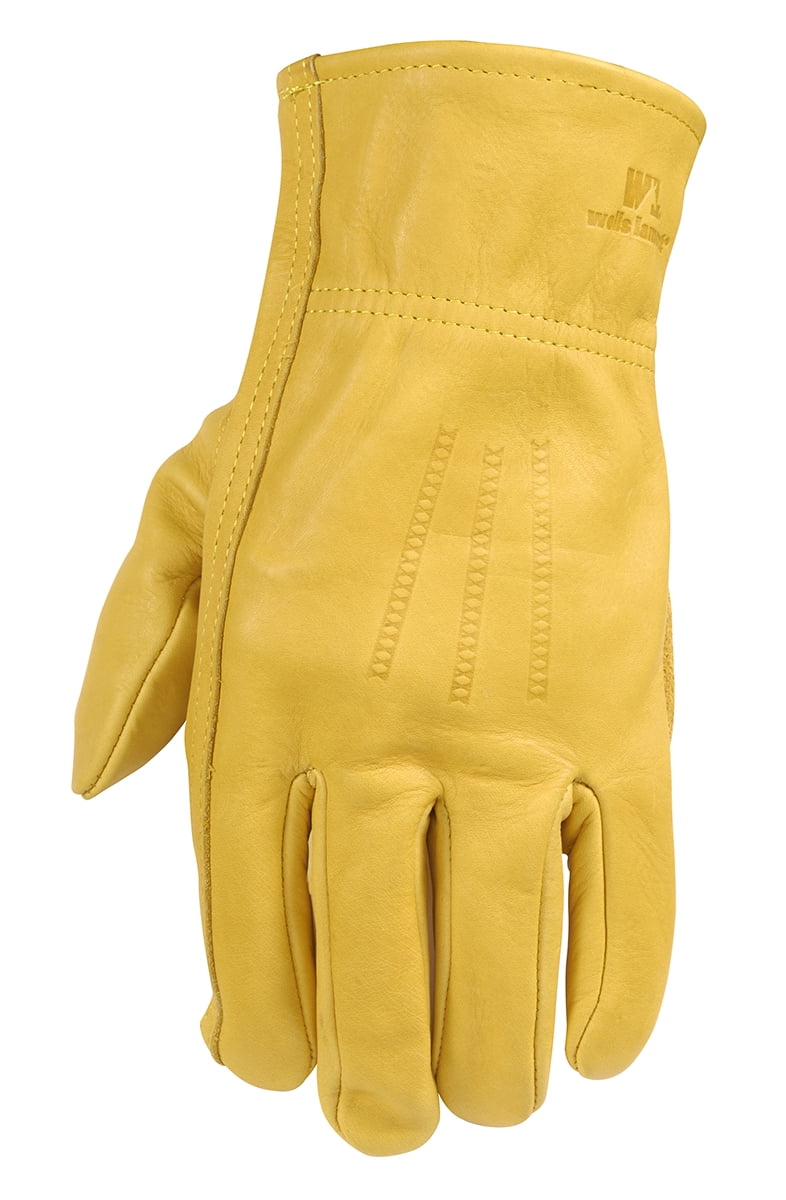 Creamy Grey G-TUF Heavy Duty Top Grain Cowhide Leather Work Gloves 
