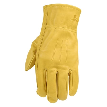 Heavy Duty Grain Cowhide Extra Wear Palm Leather Work Gloves,