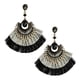 thumbnail image 3 of 2 piezas de pendientes colgantes con borlas, elegantes pendientes de diamantes de imitación para mujeres y niñas Negro, 3 of 9