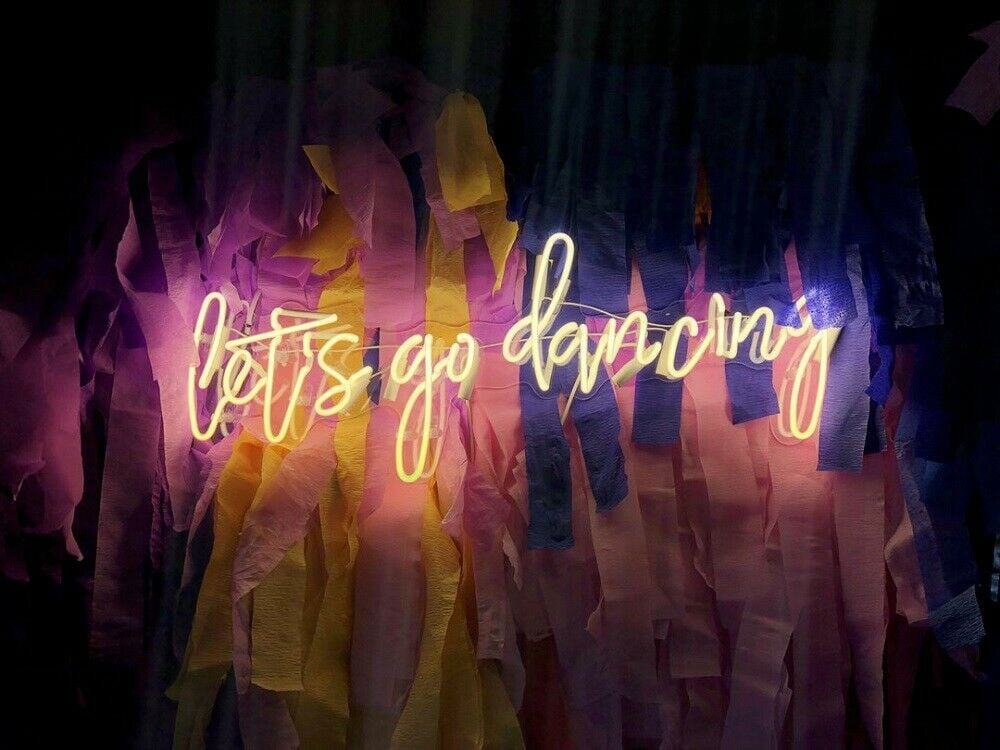 "Dancing" Neon Lamp Sign 14"x14" Acrylic Bright Lighting Artwork Decor Glass 