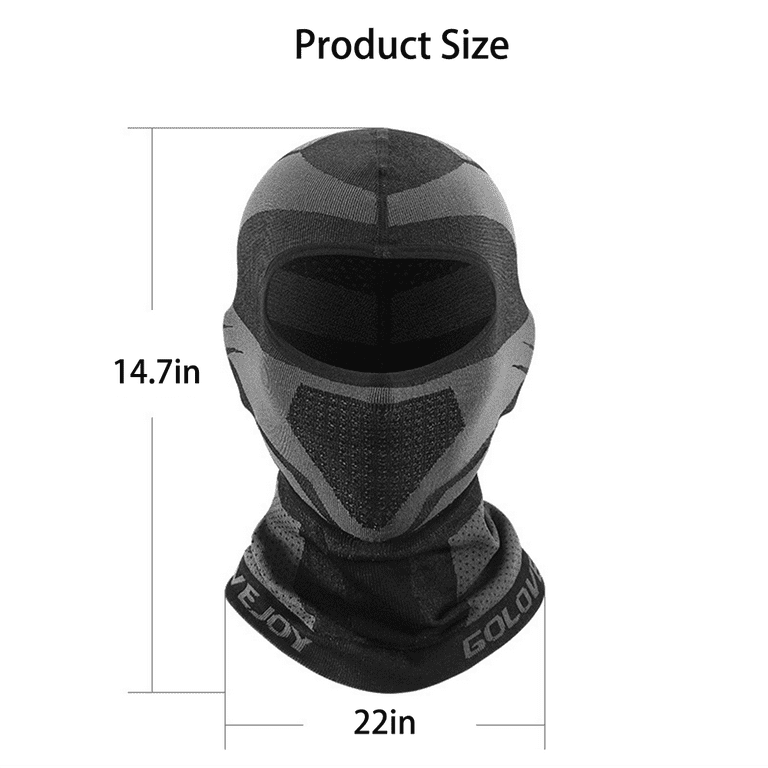 2 pcs black Ski Mask - Balaclava face Mask Wind Water Resistant for Cold  Weather Reusable Women Men Neck Gaiter for Motorcycle Cycling Fishing