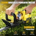 thumbnail image 5 of Gisam Cordless Rotary Hedge Trimmer, 21" Dual-Action Blade Electric Handheld Shrub Trimmer, with 2 x 4.0Ah Battery and Fast Charger, 5 of 11