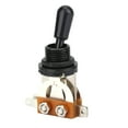 thumbnail image 3 of 1Pc Guitar 3 Way Toggle Switch Replacement, Durable Metal 3 Way Toggle Switch with Black Tip Part for LP Style Electric Guitar, 3 of 7