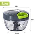 thumbnail image 3 of Dream Snail Manual Food Processor Vegetable Chopper with Pull Cord, 500 ml Hand-Powered Kitchen Cutter for Garlic, Onion, Veggies & Fruits, 3 of 7
