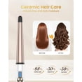 thumbnail image 5 of Hoson Dual Voltage Curling Wand Tapered Barrel 1.25"-0.75", Ceramic Hair Curling Iron for Long Hair, 225-450℉ LCD Digital Temperature, 5 of 7