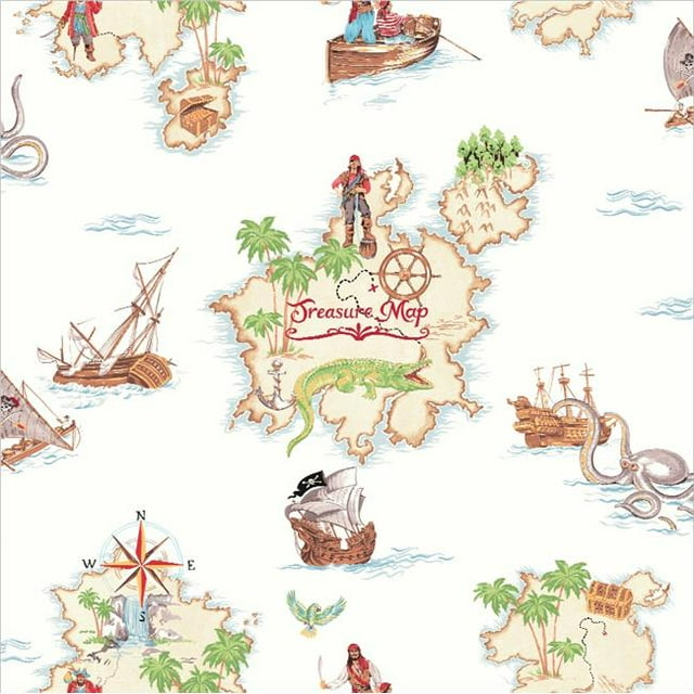 Arthouse 696107 Pirates Ahoy Wallpaper, Multi-color