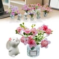 thumbnail image 2 of Decorative | Tyeign Set of 2 Cute Bunnies And Peach in Vase Car Rearview Ornament Fun Ornament Kawaii Car Interior Accessories for Women Ornament Hangers Display Stand Ornament Hangers Ornaments Pink, 2 of 9