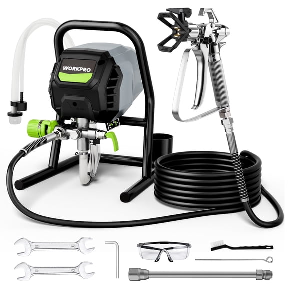 WORKPRO 700W Electric Airless Sprayer, 2900PSI Thinning-Free Painting Machine with Extension Rod, Ideal for Indoor Outdoor Home, Fence, Furniture and Ceiling Projects