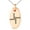 Rose, variant on Stainless Steel Celtic Saint Brigid Cross Engraved Small Oval Charm Pendant Necklace