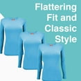thumbnail image 5 of ACTIVE UNIFORMS Women's Under Scrub Tee Crew Neck Long Sleeve T-Shirt 3 - Pack (Water Blue, X-Large), 5 of 6