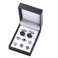 thumbnail image 5 of Juego de gemelos para hombre, gemelos y gemelos, camisas de esmoquin para boda y negocios ER, 5 of 5