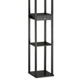 thumbnail image 4 of Adesso Parker Standing Floor Lamp Storage Shelf w/ Drawer and Shade, Black, 4 of 5