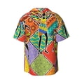 thumbnail image 6 of Lafuoo Dancing African Womans Pattern Men's Cuban Collar Short Sleeve Shirt, Button-Down Resort Beach Pocket Shirt-Medium, 6 of 7