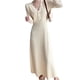 thumbnail image 1 of Guardurnaity Vestido Midi de punto, suéter para mujer, vacaciones, banquete, oficina, vacaciones, invierno, otoño, madre, ropa femenina, Vestidos Blanco M, 1 of 6