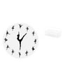 thumbnail image 1 of Reloj de pared con diseño de bailarina de ballet con estantes y cesta de almacenamiento de alambre de metal, organizador para cocina, baño, oficina, d, 1 of 8