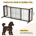 thumbnail image 2 of Coziwow Freestanding Wood Pet Gate, 38"-71" Sturdy Solid Wood Dog Gate for The House, Doorway, Stairs, Pet Puppy Safety Fence, Brown, 2 of 6